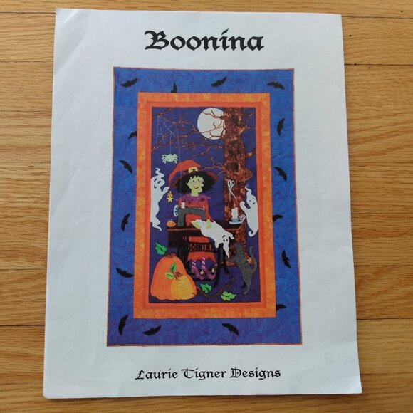 Halloween Witch Quilt Sewing Pattern Boonina Laurie Tigner Full Size Template - Picture 10 of 12